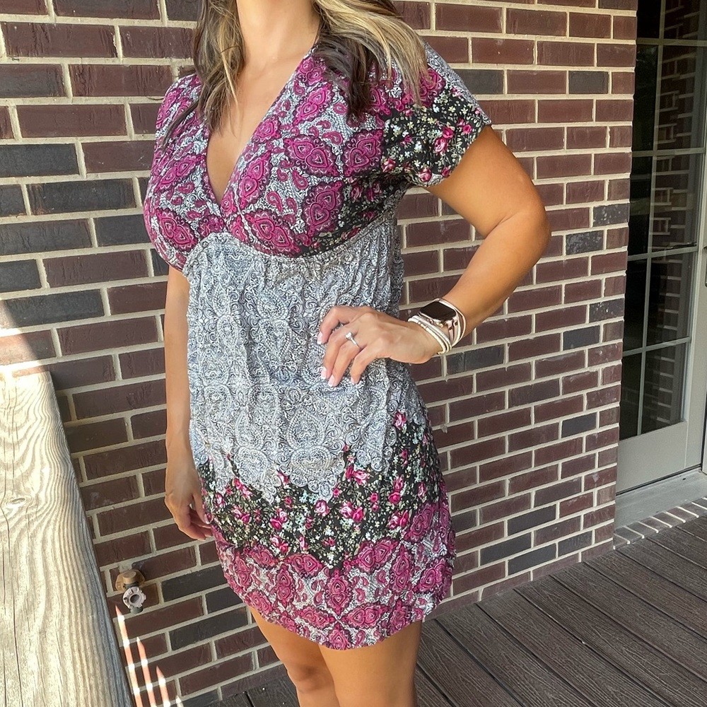 Paisley Print Loose Fitting Dress